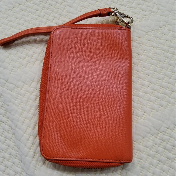 Tory Burch Orange Small Wristlet - Picture 4 of 13